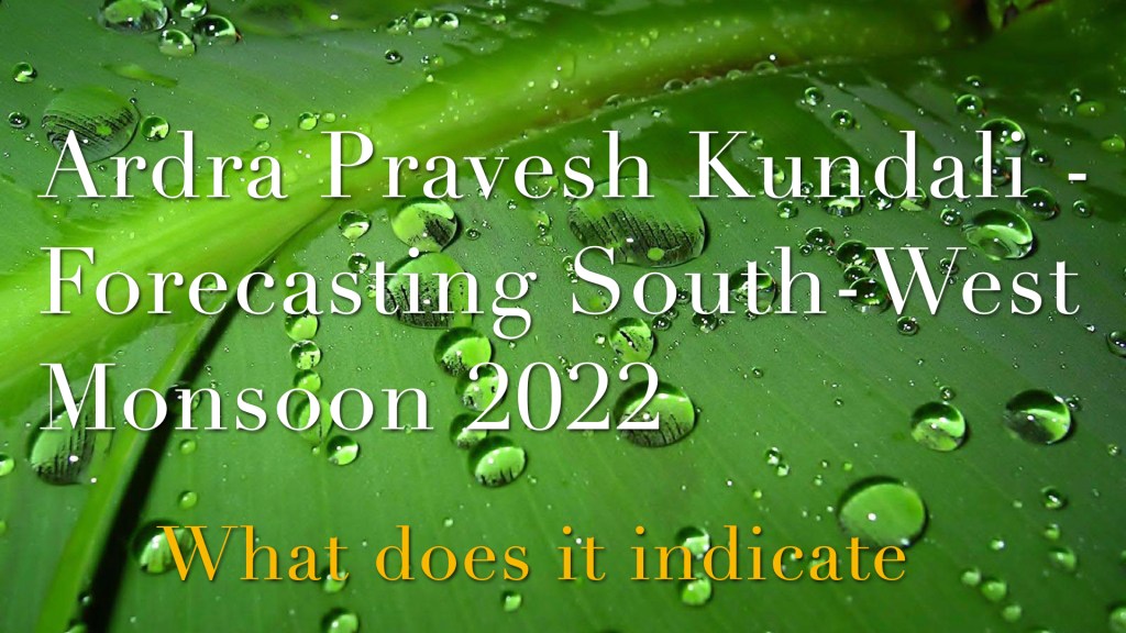 Ardra Pravesh Kundali – Forecasting South-West Monsoon&nbsp;2022