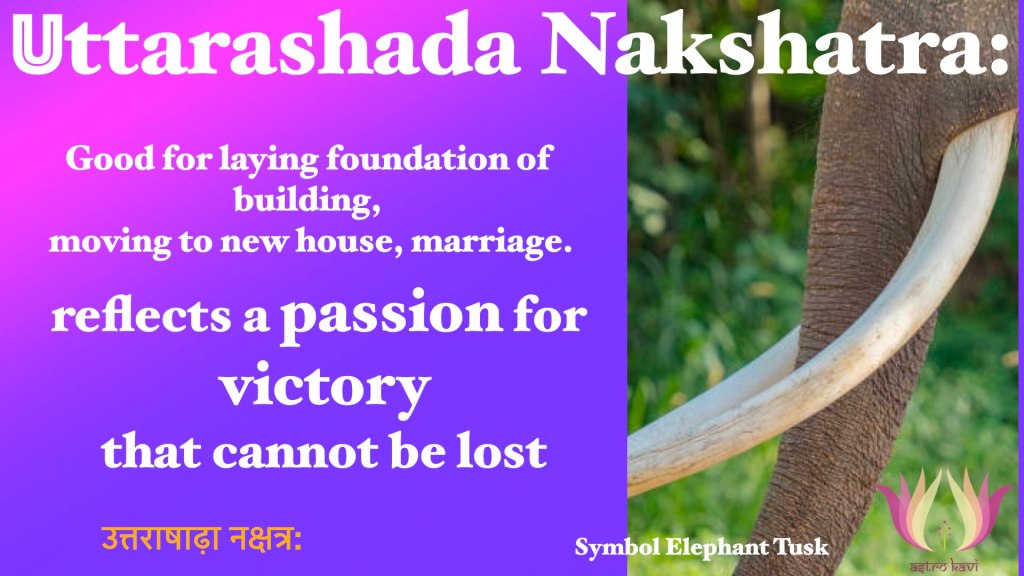 Uttara Ashadha(To Gain Victory that can never be&nbsp;Lost)